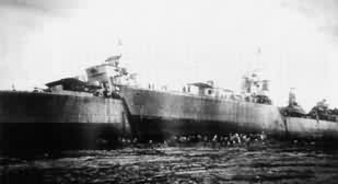 Fame and Ashanti aground at Whitburn 1940